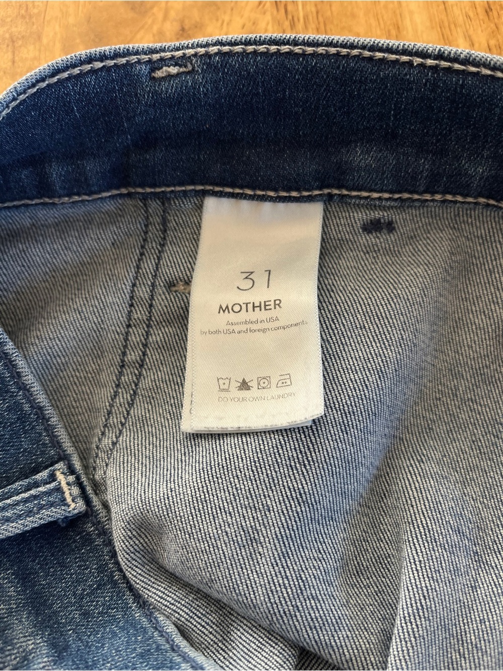 MOTHER Blue Denim High-Rise Jeans - Picture 4 of 6